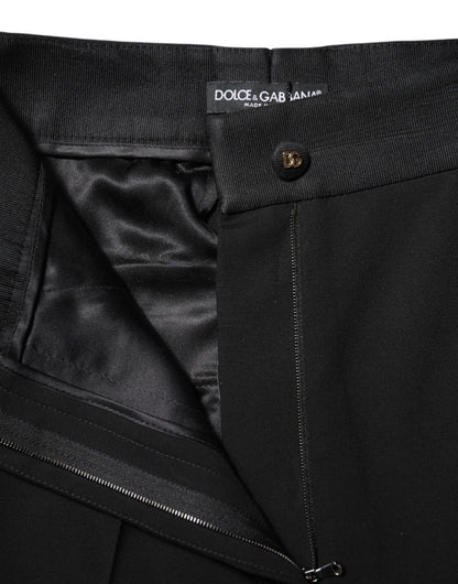 Pantalones pitillo negros de lana de tiro alto Dolce & Gabbana