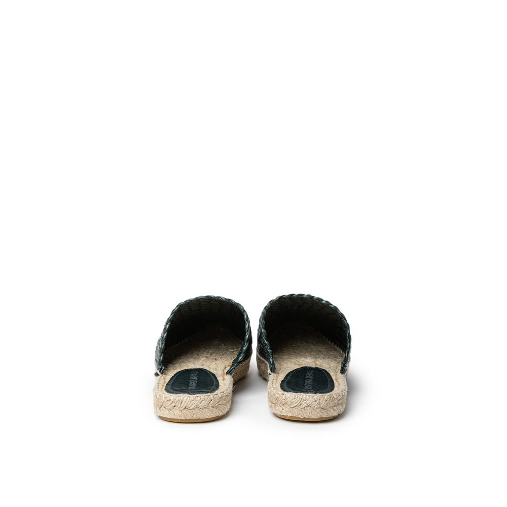 Alpargatas de cuero verde Bottega Veneta