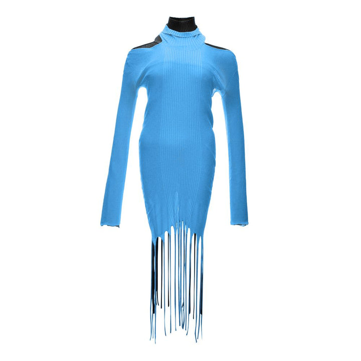 Bottega Veneta Blue Cotton Casual Dress