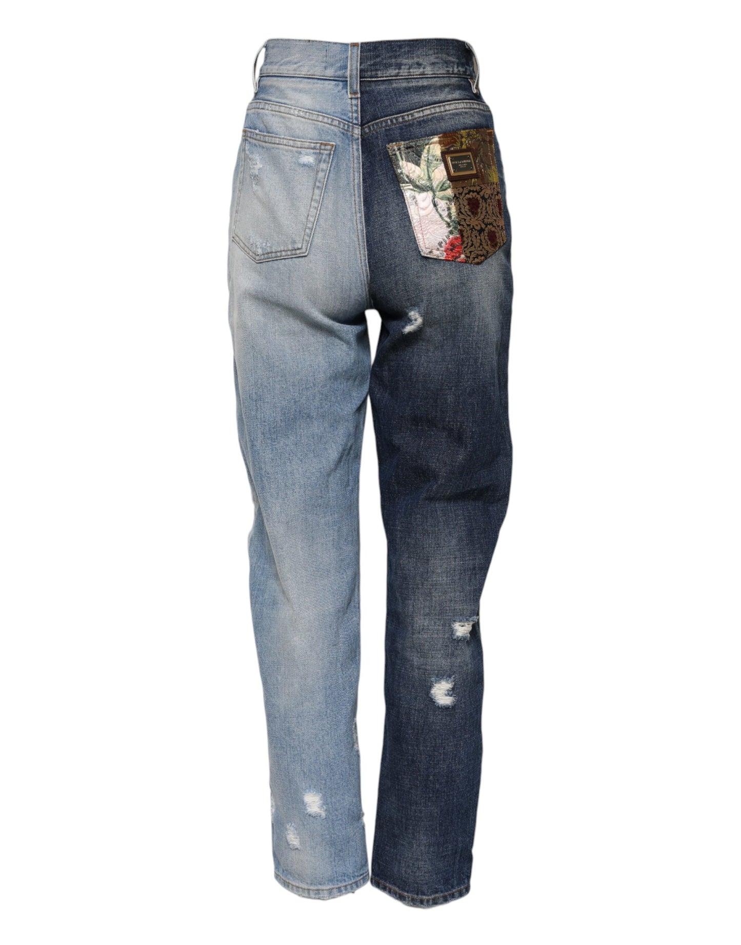 Pantalones Vaqueros Estrechos Multicolores con Retales de Dolce & Gabbana