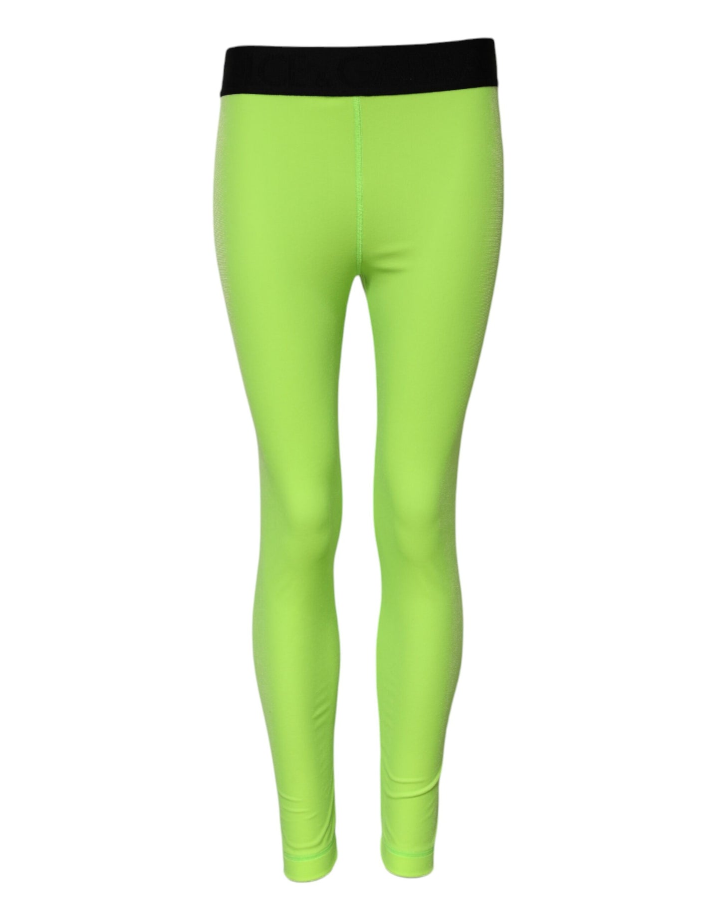 Pantalones Leggings Verdes de Nailon de Corte Entallado de Dolce & Gabbana