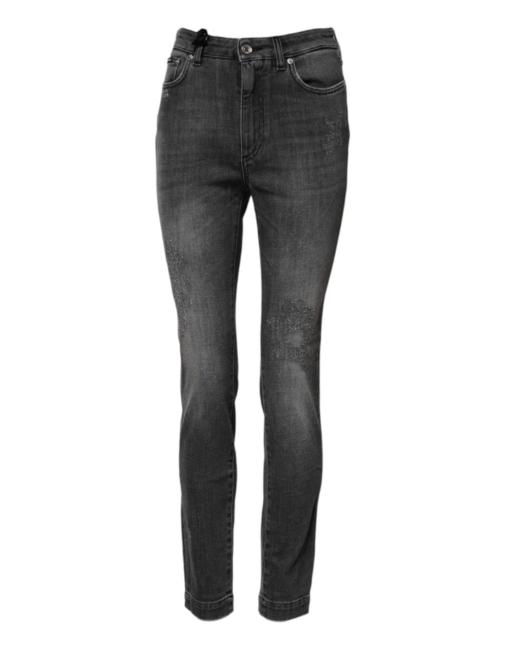 Dolce & Gabbana Vaqueros Audrey pitillo de algodón gris oscuro