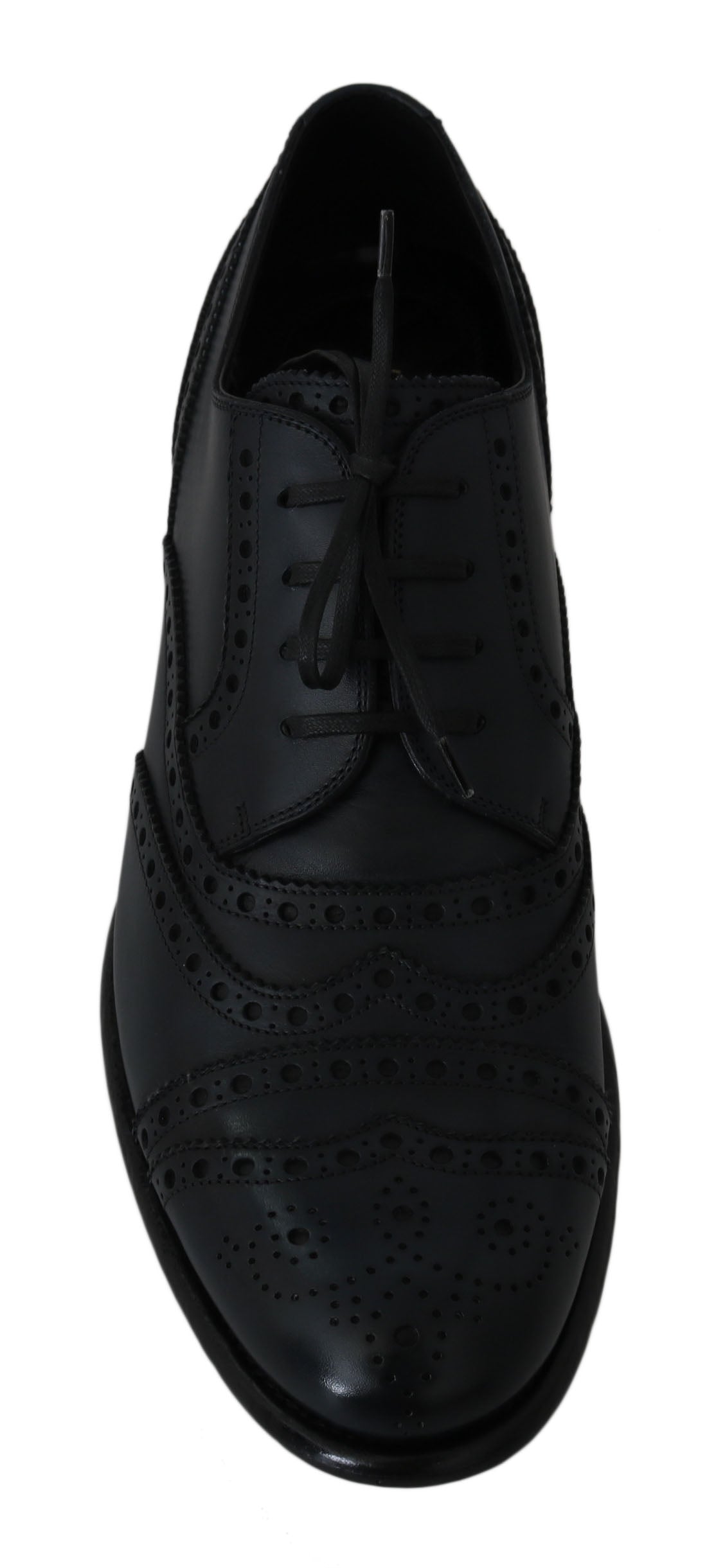 Chaussures Richelieu en cuir bleu foncé Dolce & Gabbana