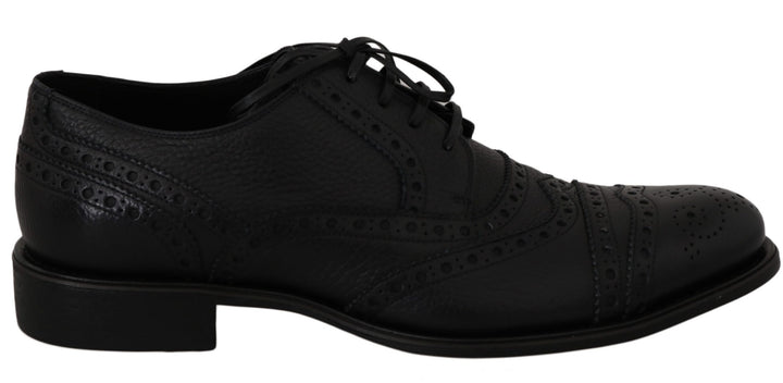 Zapatos de vestir Oxford con puntera de piel azul Dolce & Gabbana