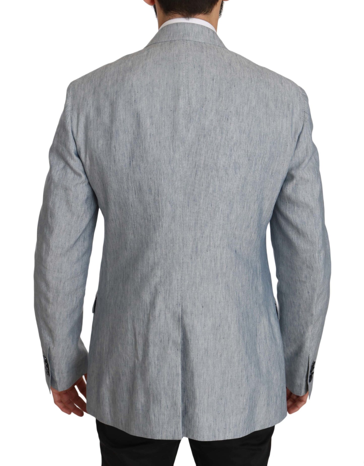 Dolce & Gabbana Bleu Lin NAPOLI Veste Manteau Blazer