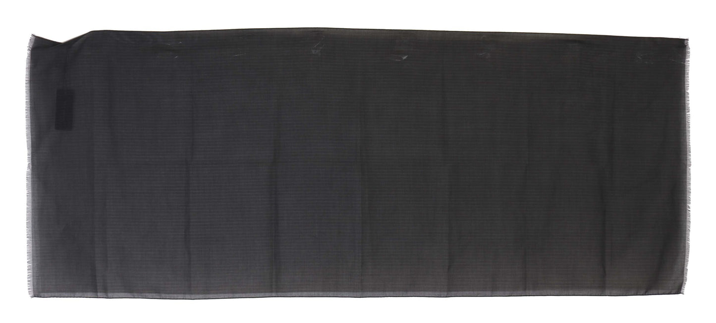Écharpe portefeuille rayée Dolce & Gabbana en laine 100 % grise