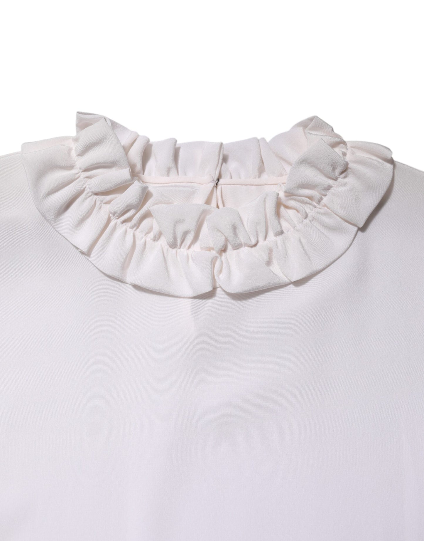 Blusa con cuello con volantes de Dolce & Gabbana blanca