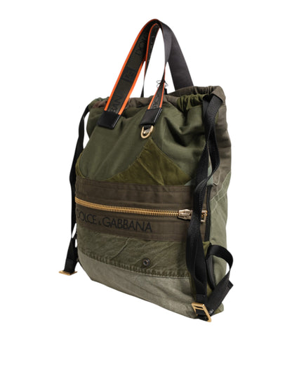 Mochila Dolce & Gabbana de retales en verde militar