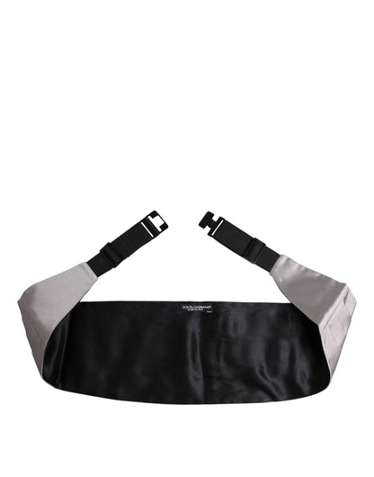 Dolce & Gabbana Gray Men 100% Silk Belt Wide Waist Cummerbund