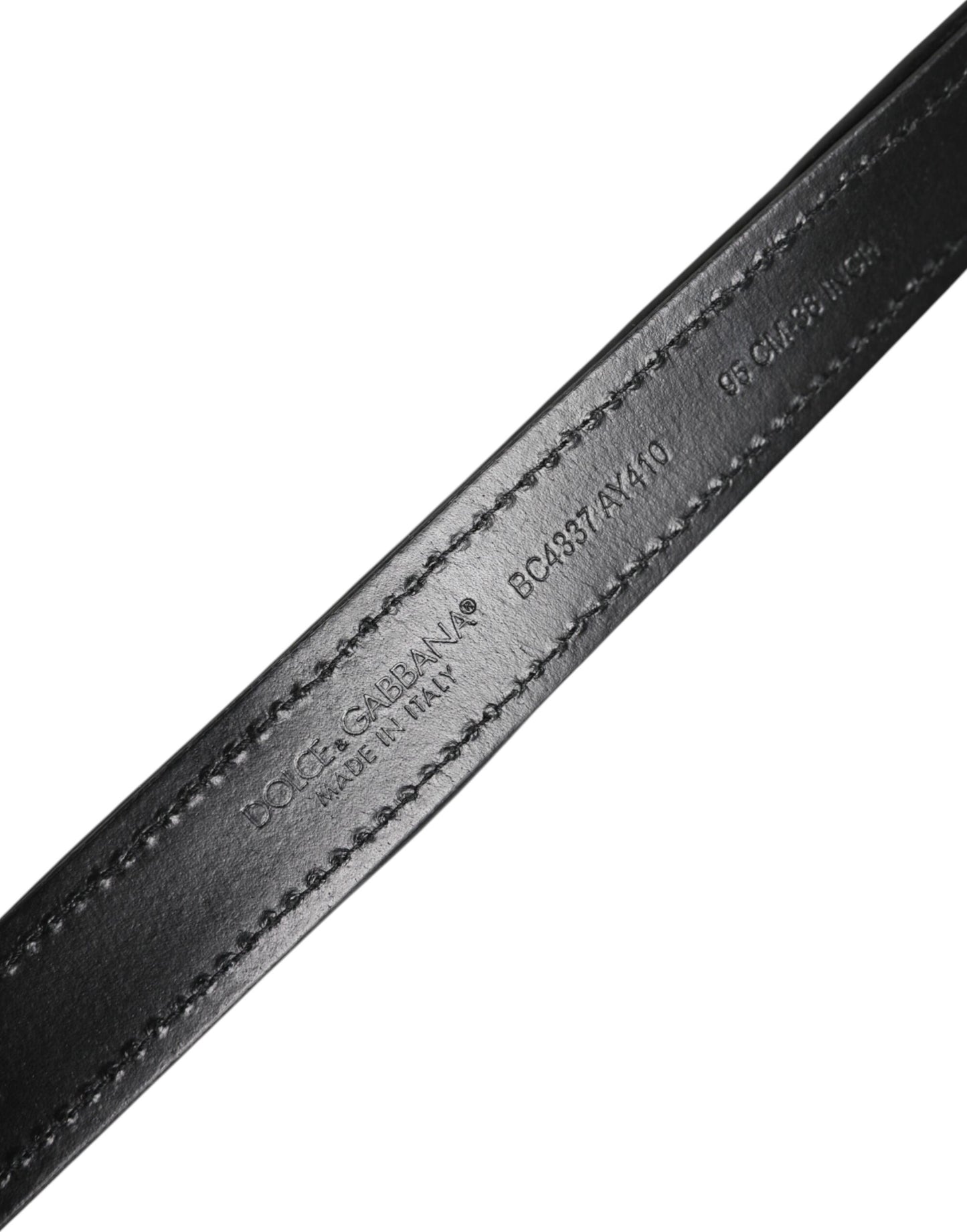 Cinturón Dolce & Gabbana negro con lentejuelas y hebilla de metal