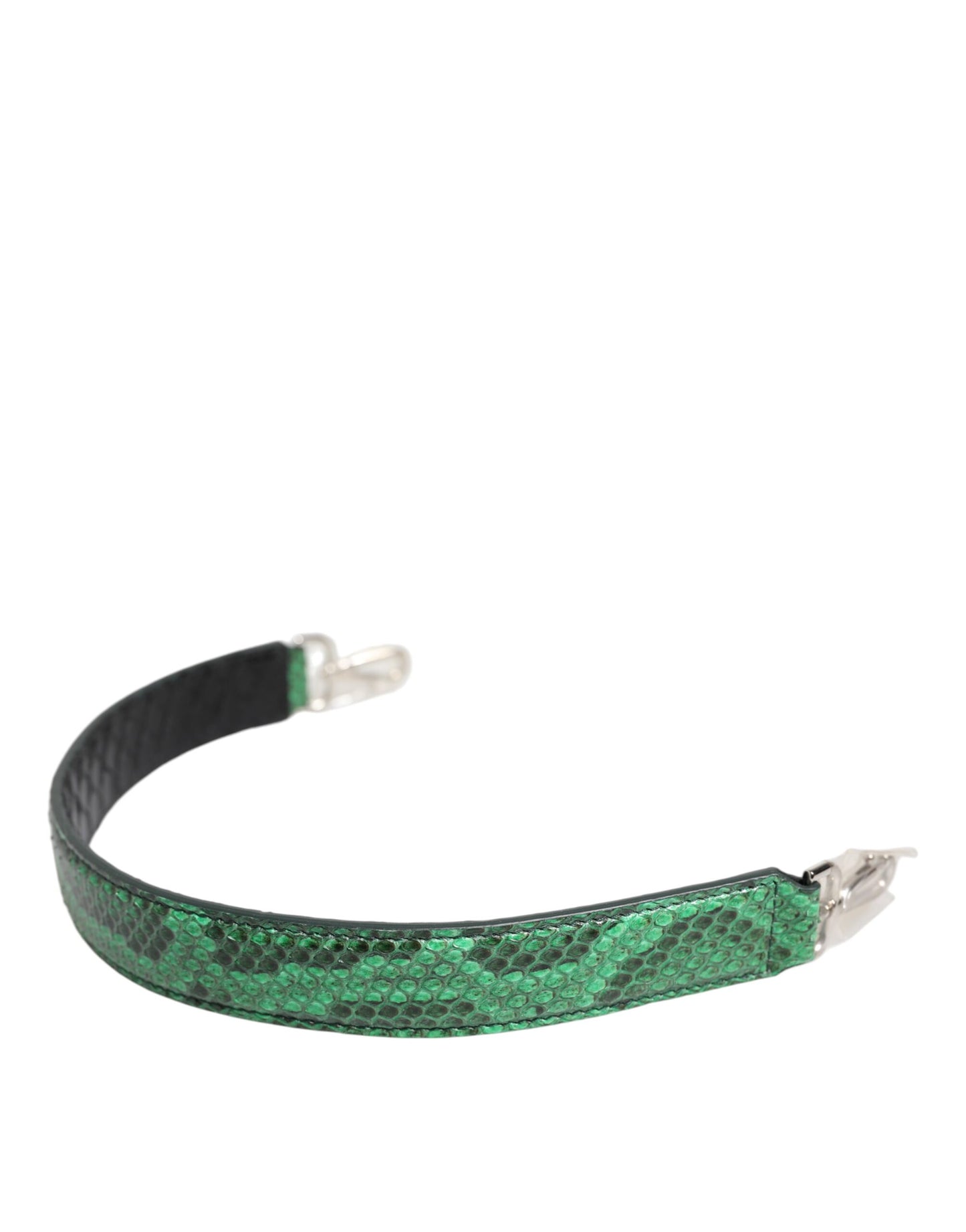 Correa para el Hombro de Piel Exótica Negra y Verde Dolce & Gabbana