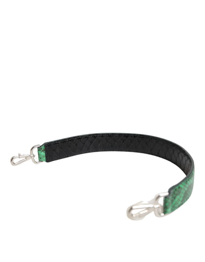 Correa para el Hombro de Piel Exótica Negra y Verde Dolce & Gabbana