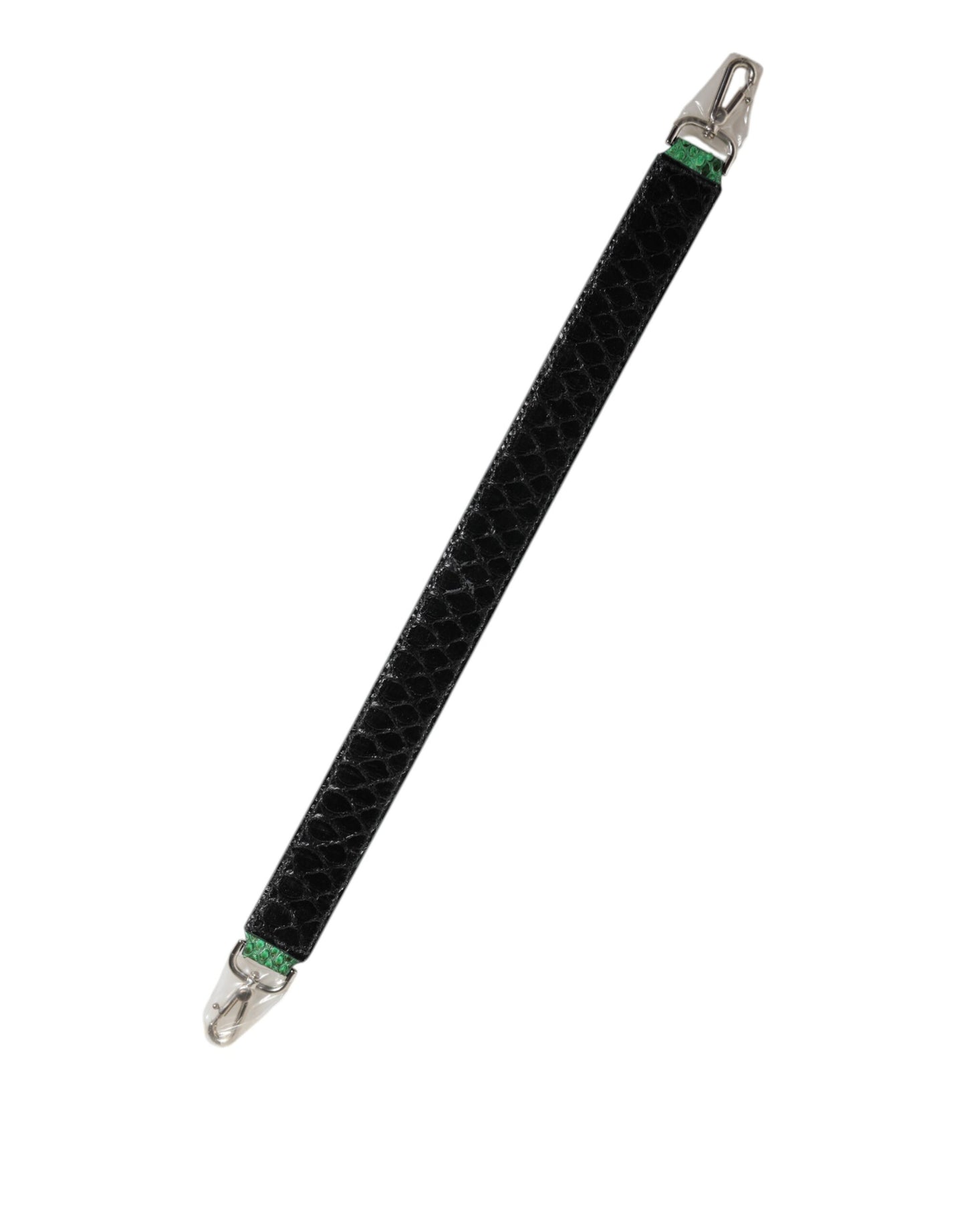 Correa para el Hombro de Piel Exótica Negra y Verde Dolce & Gabbana