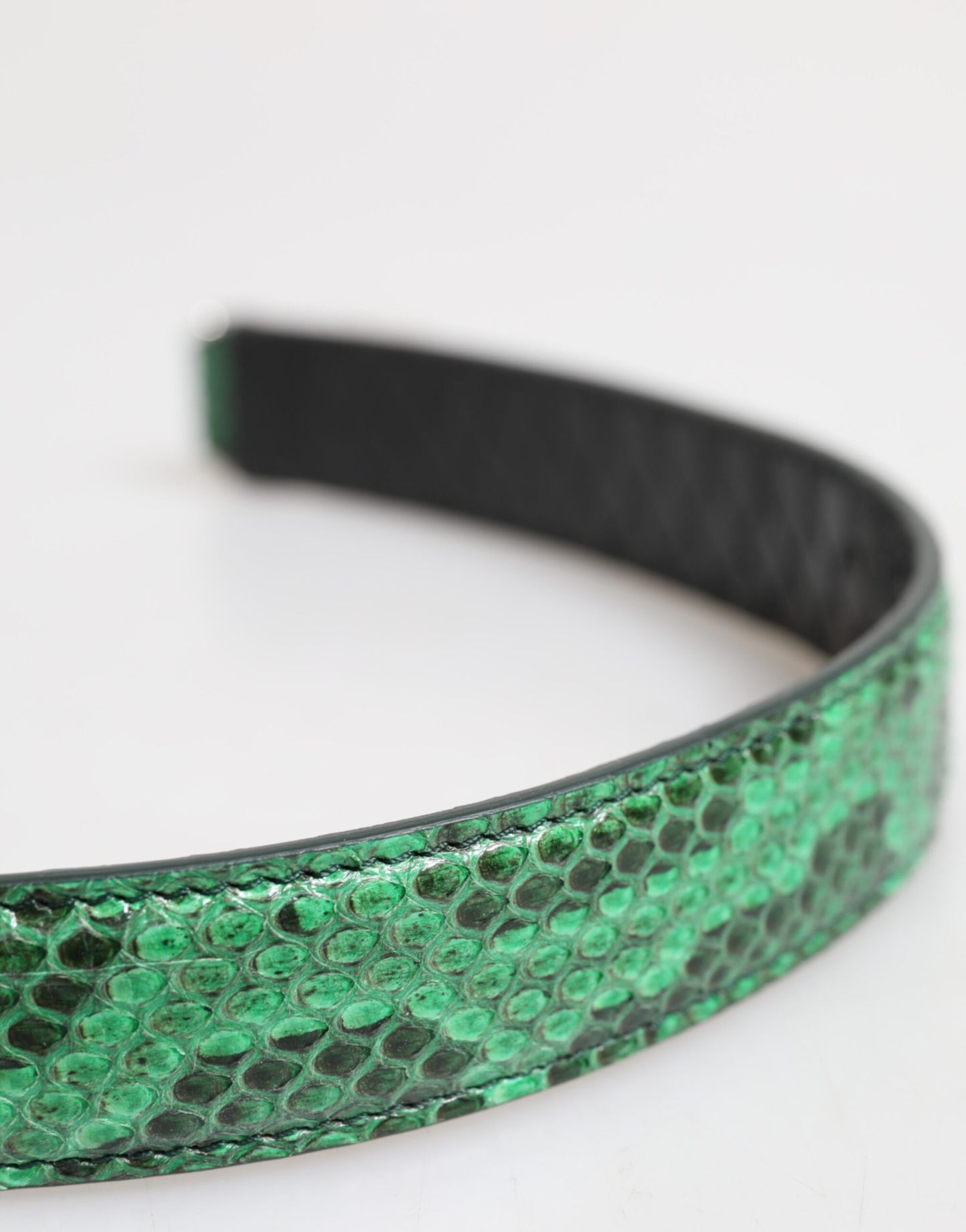 Correa para el Hombro de Piel Exótica Negra y Verde Dolce & Gabbana