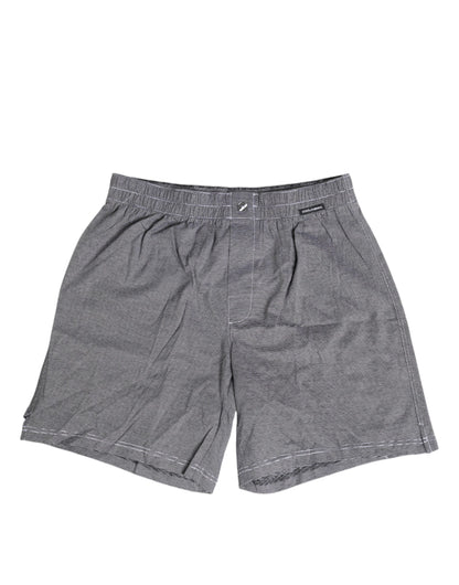 Sous-vêtement boxer Dolce & Gabbana en coton gris rayé coupe classique