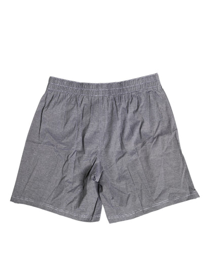 Sous-vêtement boxer Dolce & Gabbana en coton gris rayé coupe classique