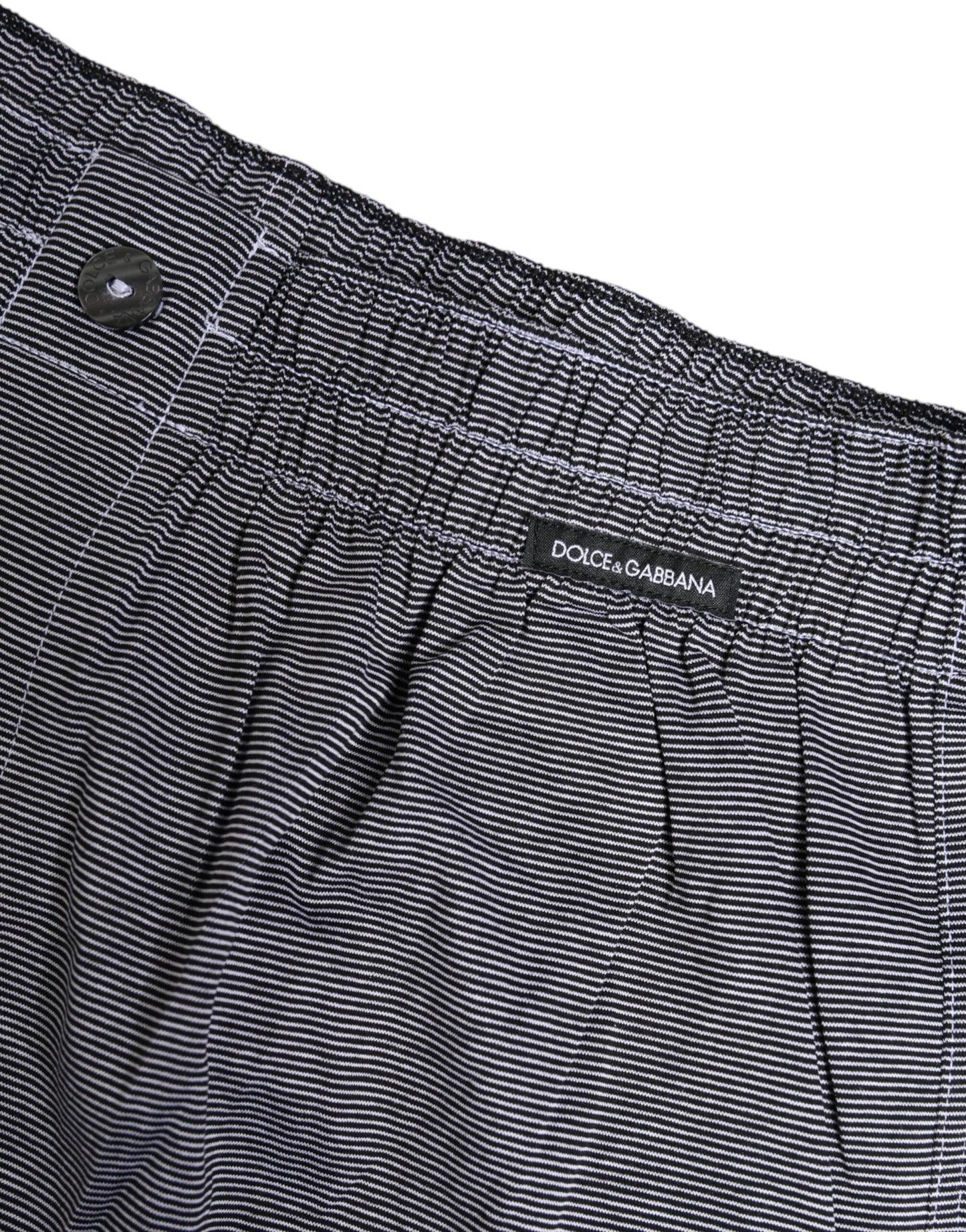 Sous-vêtement boxer Dolce & Gabbana en coton gris rayé coupe classique