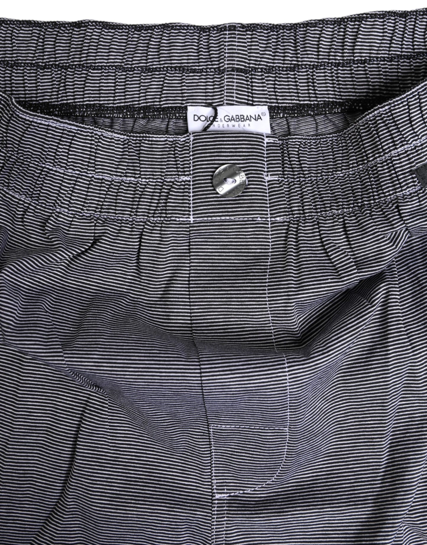 Sous-vêtement boxer Dolce & Gabbana en coton gris rayé coupe classique