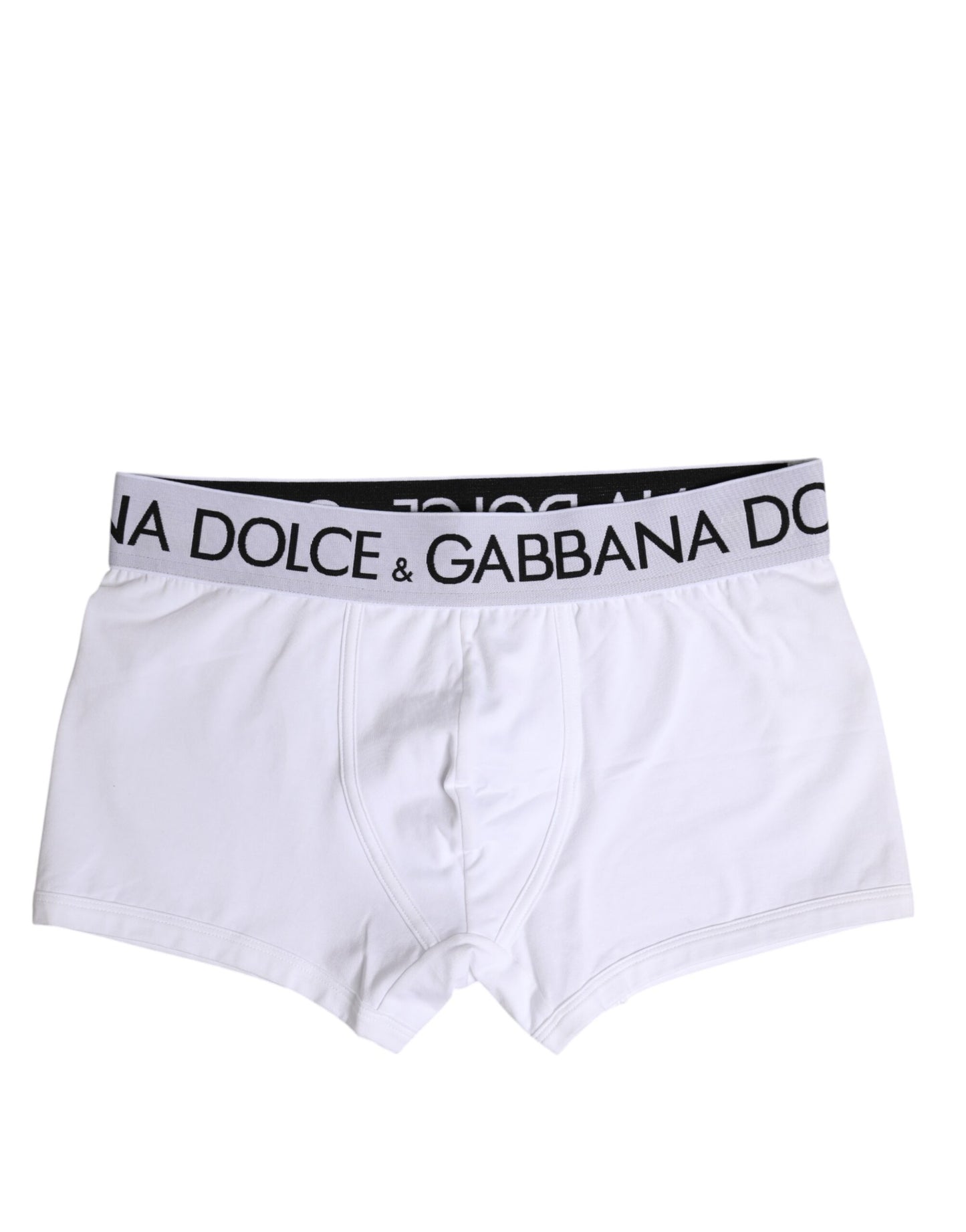 Sous-vêtements boxer Dolce & Gabbana en coton blanc stretch, coupe classique
