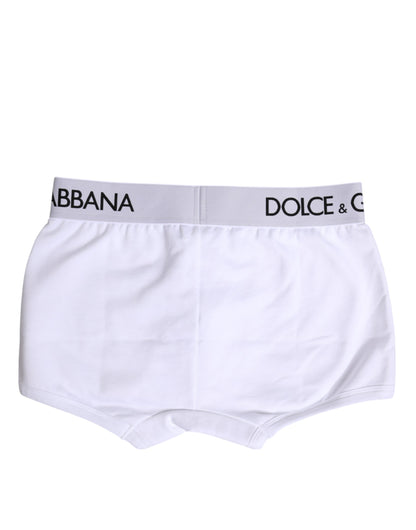 Ropa Interior Bóxer Regular de Algodón Elástico Blanca Dolce & Gabbana