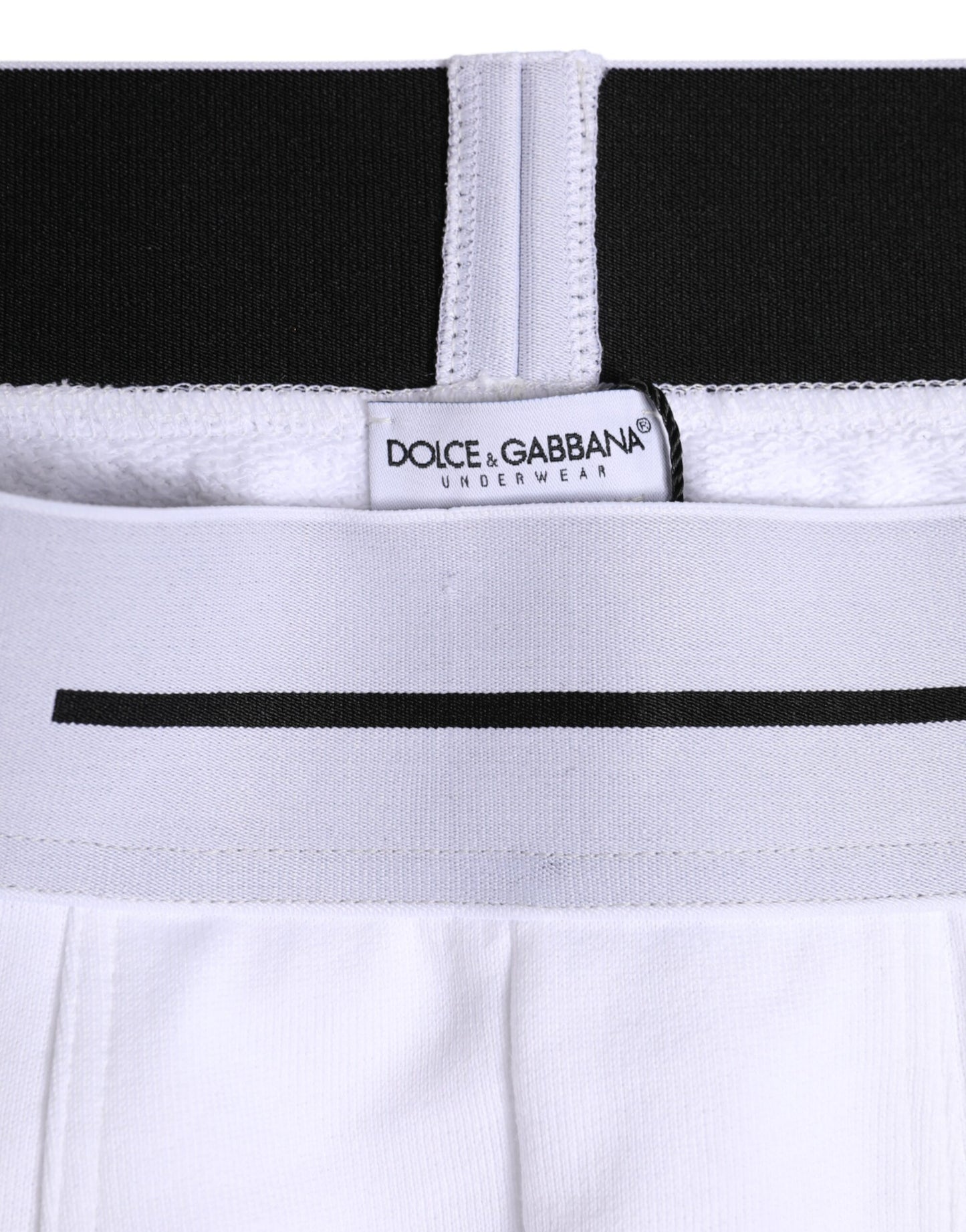 Ropa Interior Bóxer Regular de Algodón Elástico Blanca Dolce & Gabbana