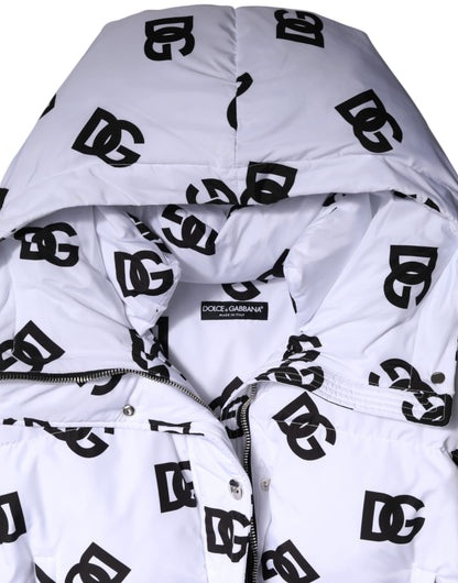 Chaqueta acolchada Dolce & Gabbana DG Mania de poliéster blanco y negro