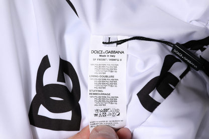 Chaqueta acolchada Dolce & Gabbana DG Mania de poliéster blanco y negro