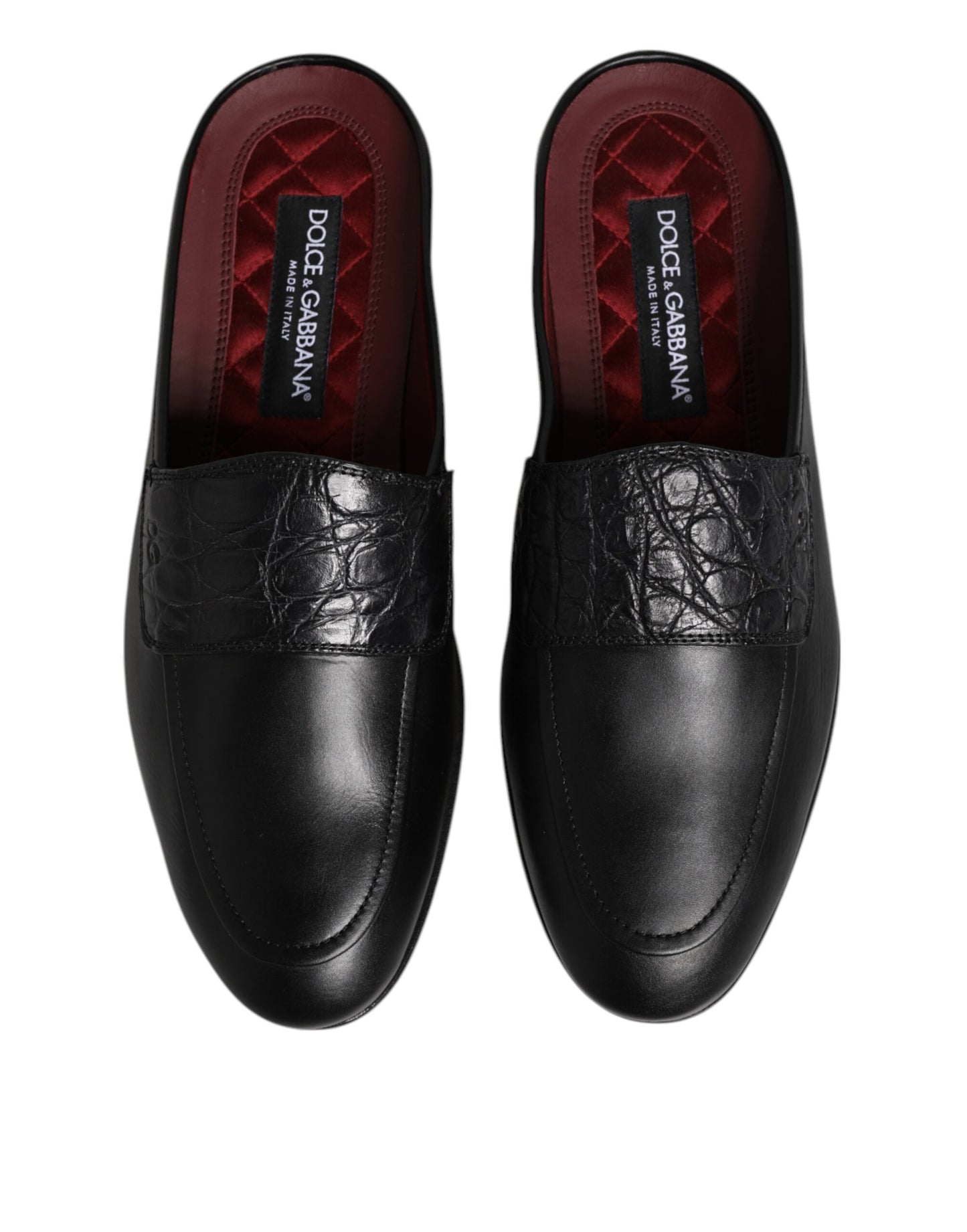 Zapatos Loafers Slip On de Piel de Becerro Negra Dolce & Gabbana