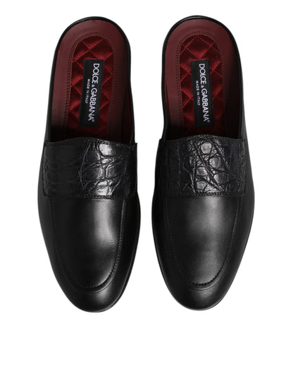 Zapatos Loafers Slip On de Piel de Becerro Negra Dolce & Gabbana
