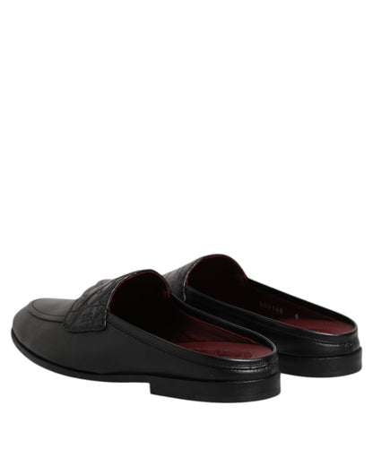 Zapatos Loafers Slip On de Piel de Becerro Negra Dolce & Gabbana