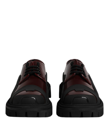 Chaussures de ville montantes en cuir rouge Dolce & Gabbana