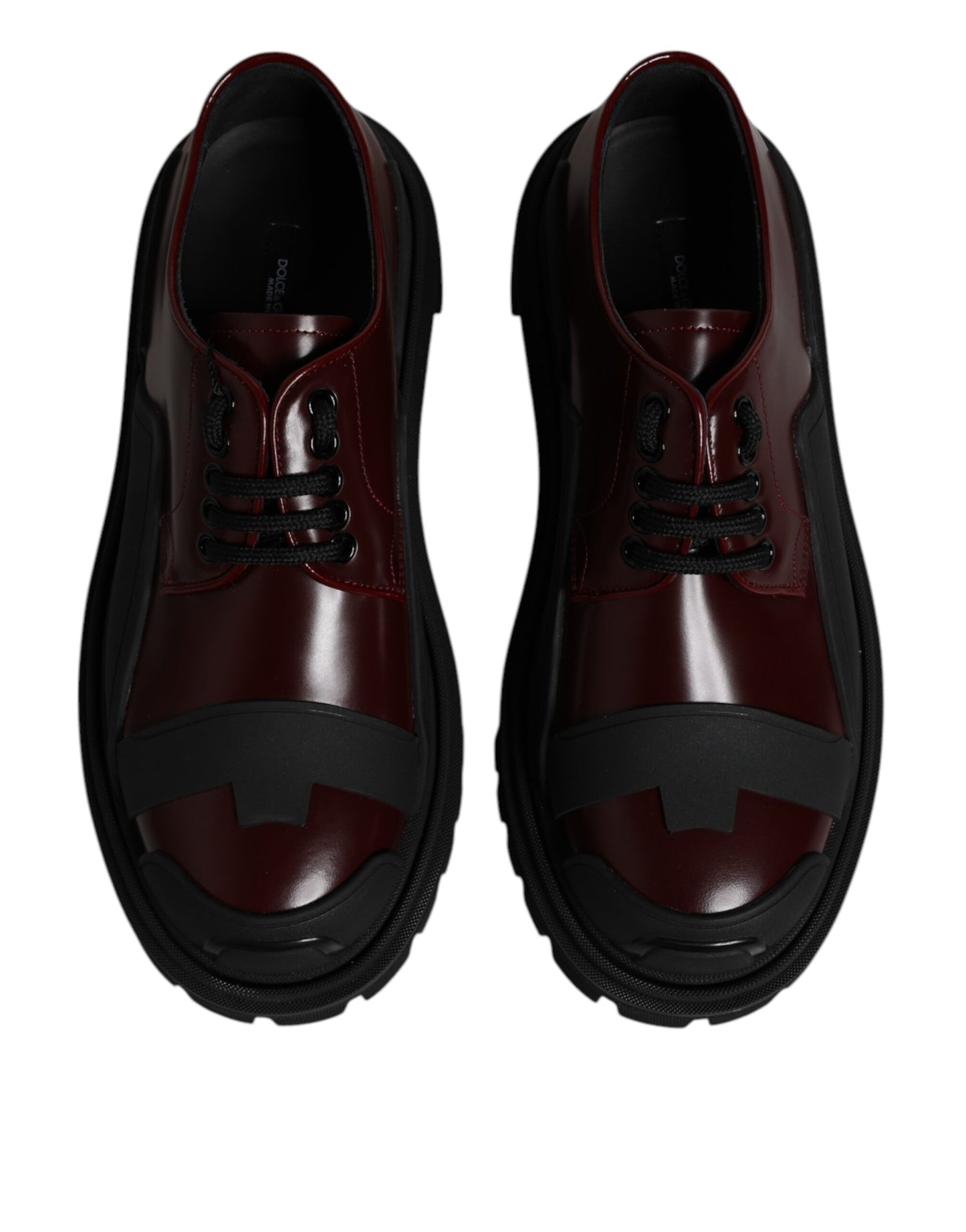 Chaussures de ville montantes en cuir rouge Dolce & Gabbana