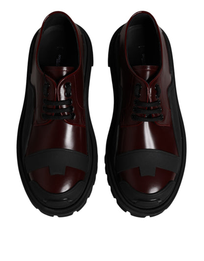 Chaussures de ville montantes en cuir rouge Dolce & Gabbana