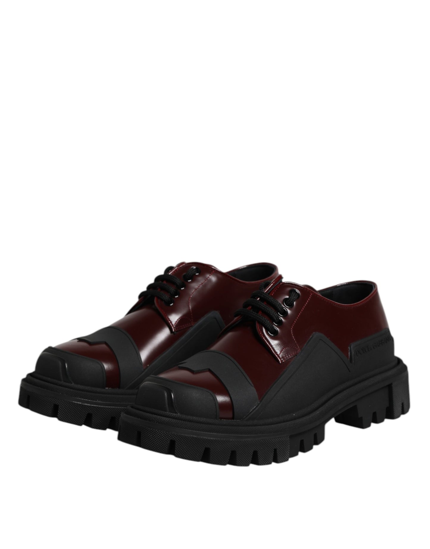 Chaussures de ville montantes en cuir rouge Dolce & Gabbana