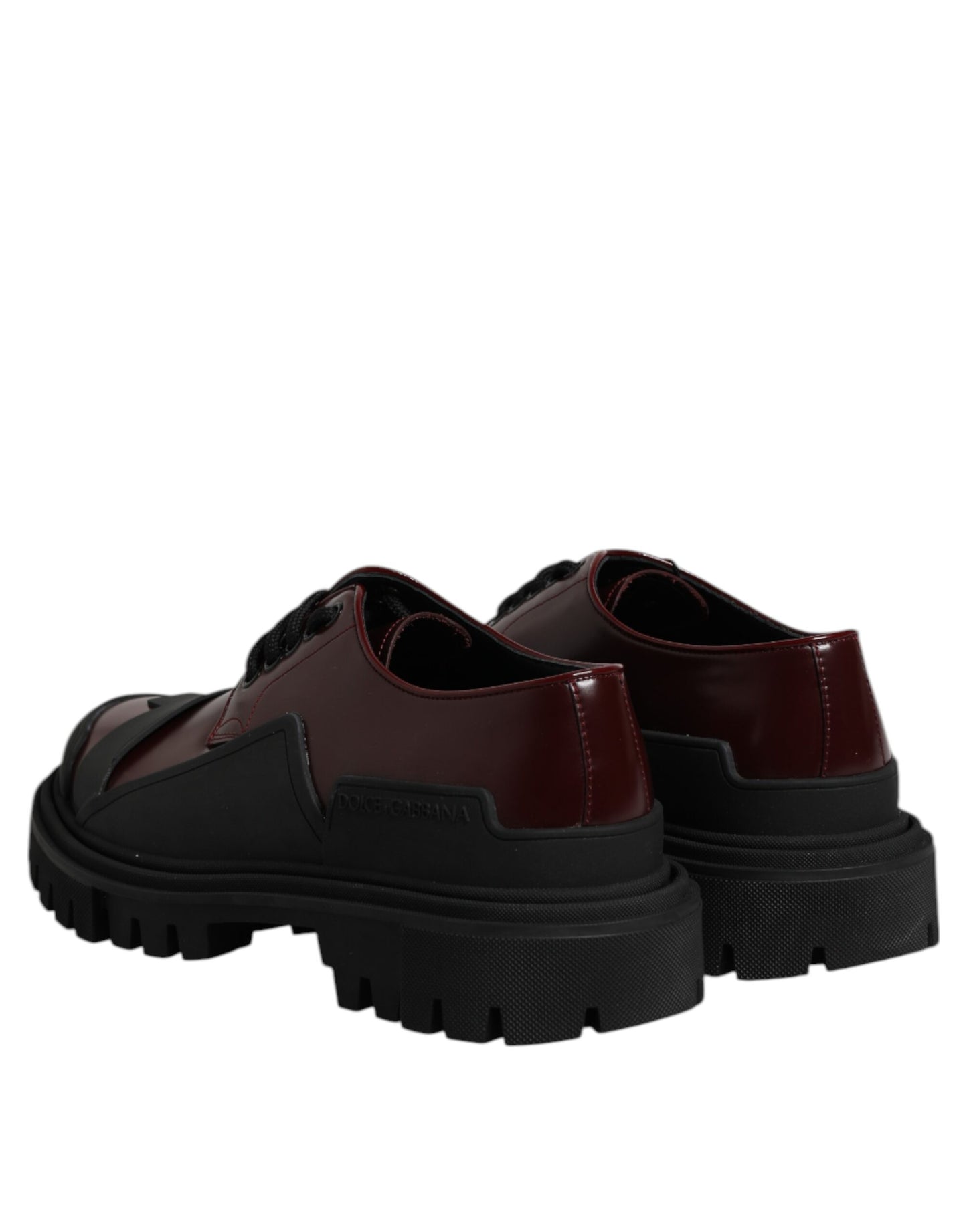 Chaussures de ville montantes en cuir rouge Dolce & Gabbana