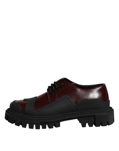 Chaussures de ville montantes en cuir rouge Dolce & Gabbana