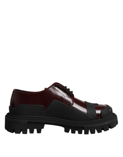 Chaussures de ville montantes en cuir rouge Dolce & Gabbana