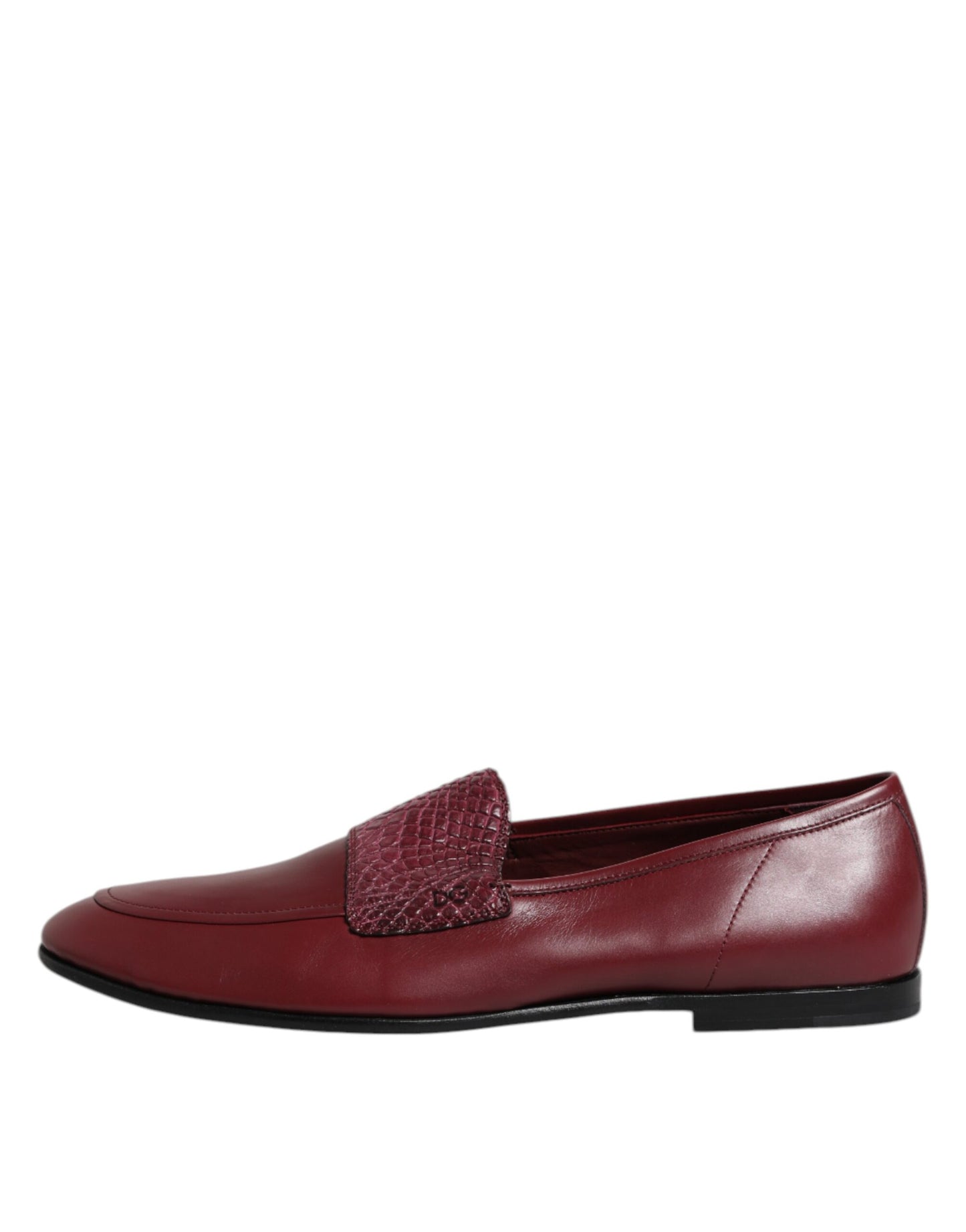 Mocassins de cérémonie Dolce & Gabbana en cuir de veau bordeaux