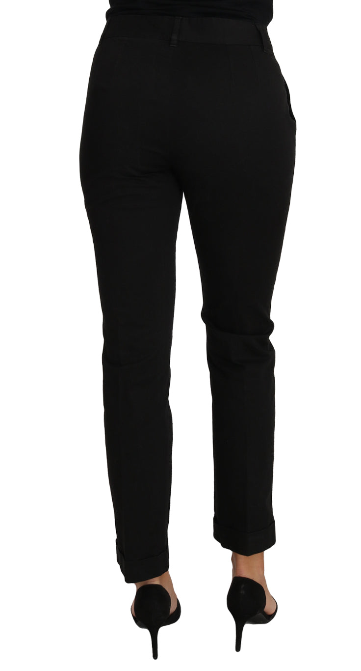 Dolce & Gabbana Robe Noire Pantalon Droit Court