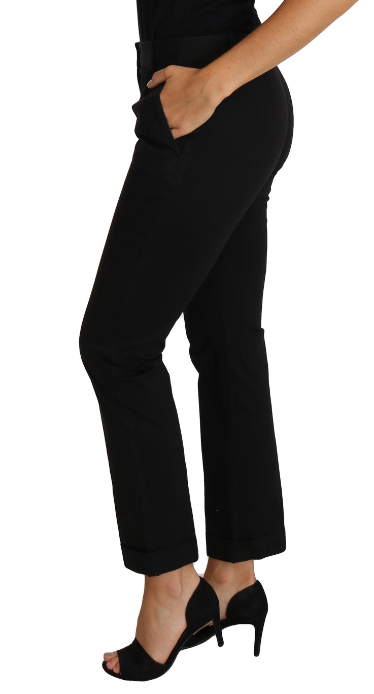 Dolce & Gabbana Robe Noire Pantalon Droit Court