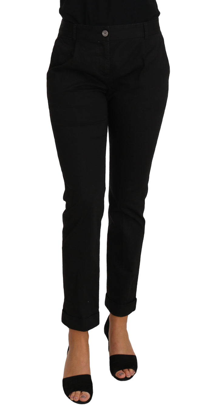 Dolce & Gabbana Robe Noire Pantalon Droit Court