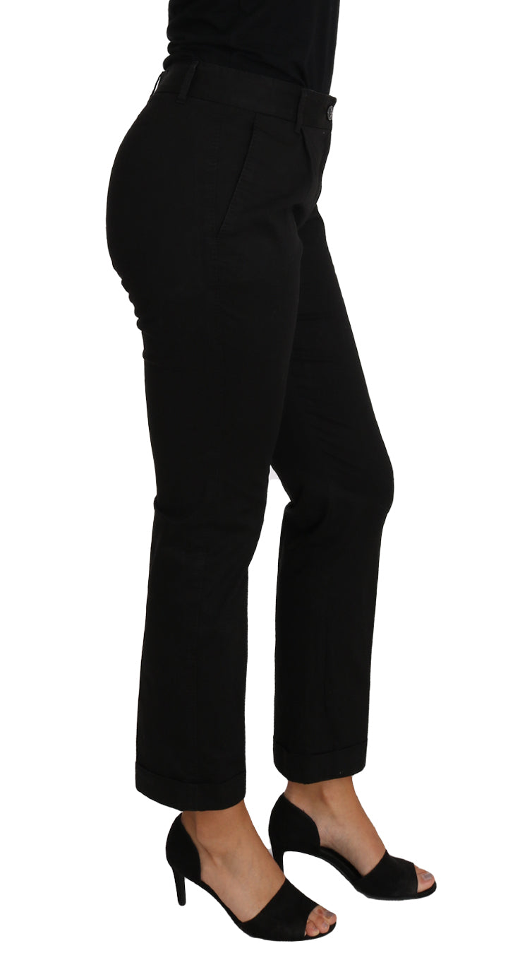 Dolce & Gabbana Robe Noire Pantalon Droit Court