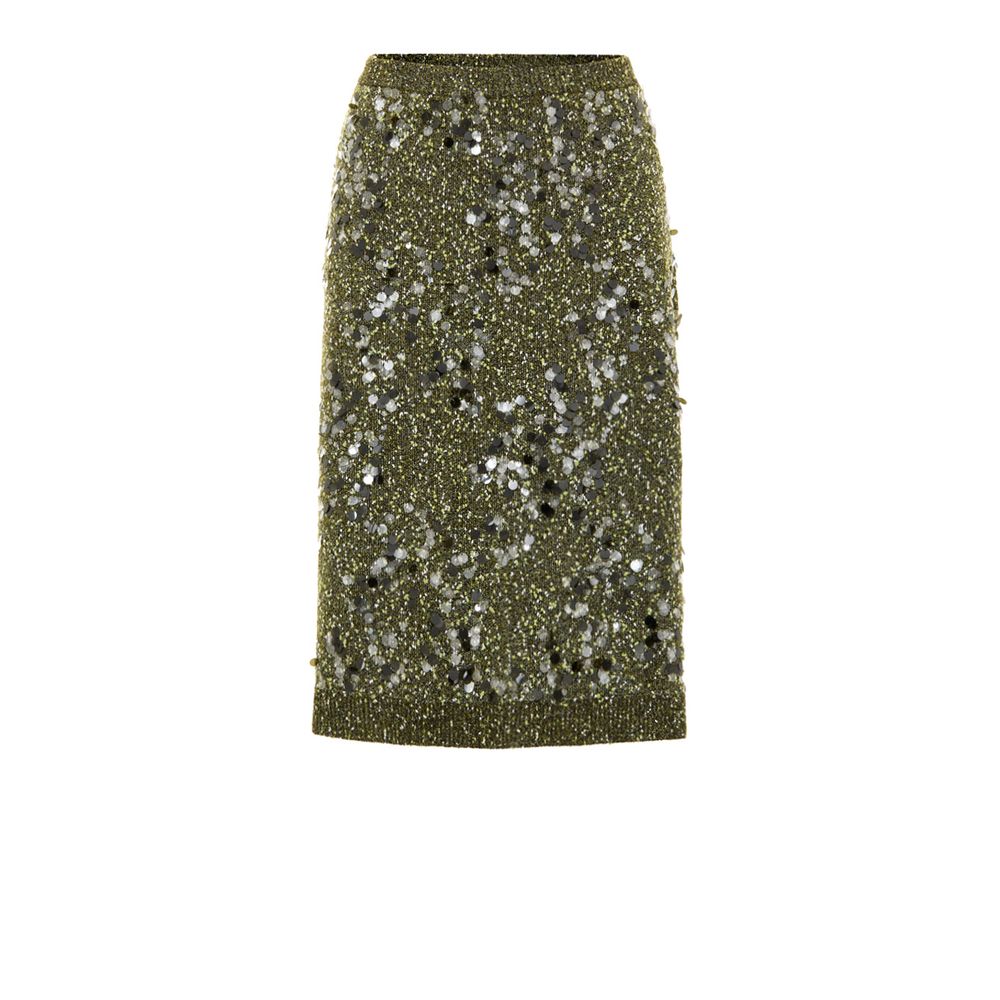 Minifalda de viscosa verde Gucci