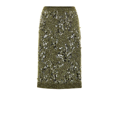Minifalda de viscosa verde Gucci