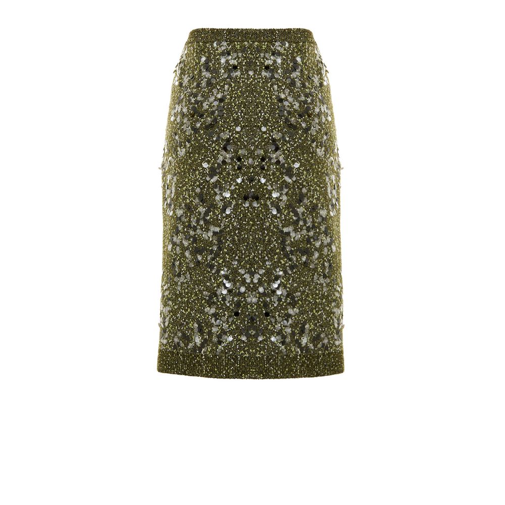 Minifalda de viscosa verde Gucci