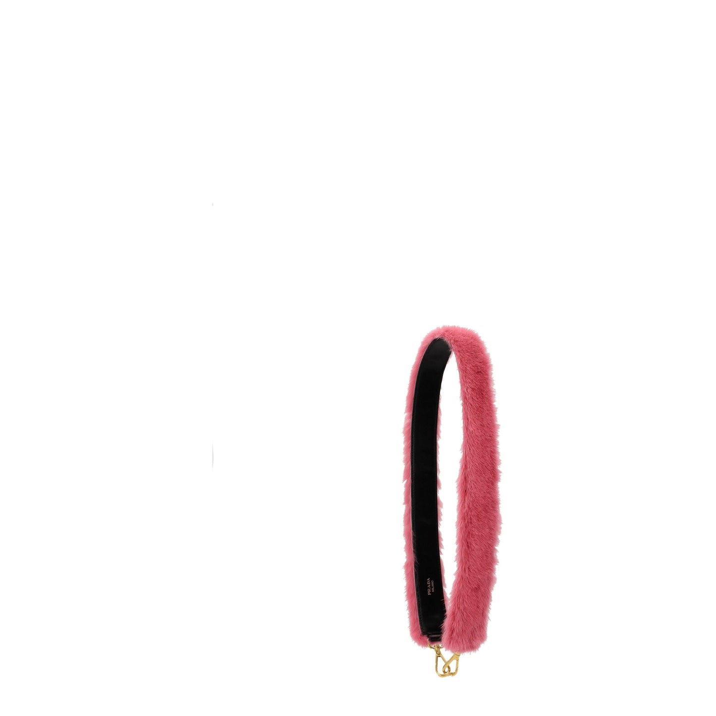 Sac à bandoulière en fourrure rose Prada