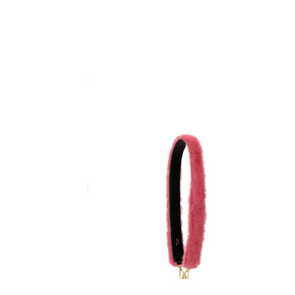 Sac à bandoulière en fourrure rose Prada