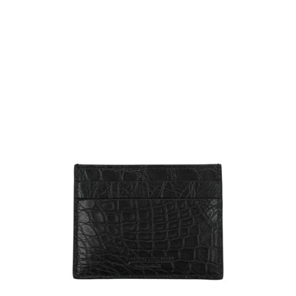Billionaire Italian Couture Black Crocodile Cardholder
