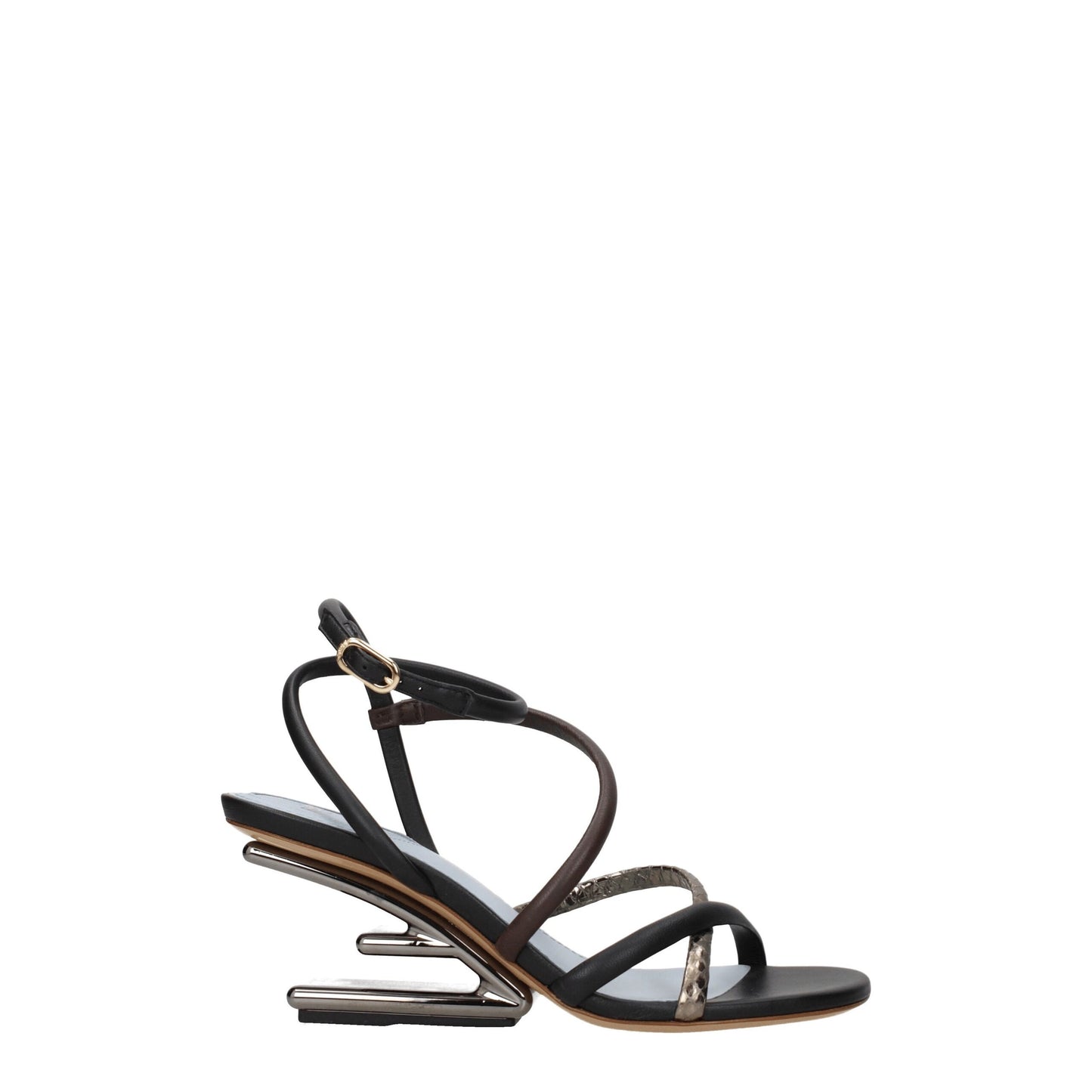 Sandalias planas Fendi de piel multicolor