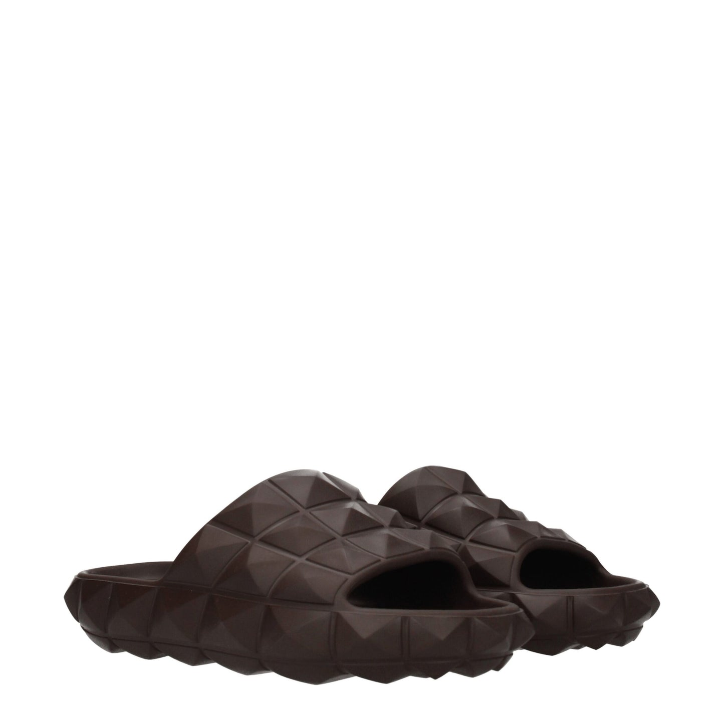 Pantuflas Valentino Garavani de algodón marrón